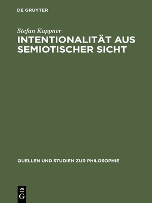 cover image of Intentionalität aus semiotischer Sicht